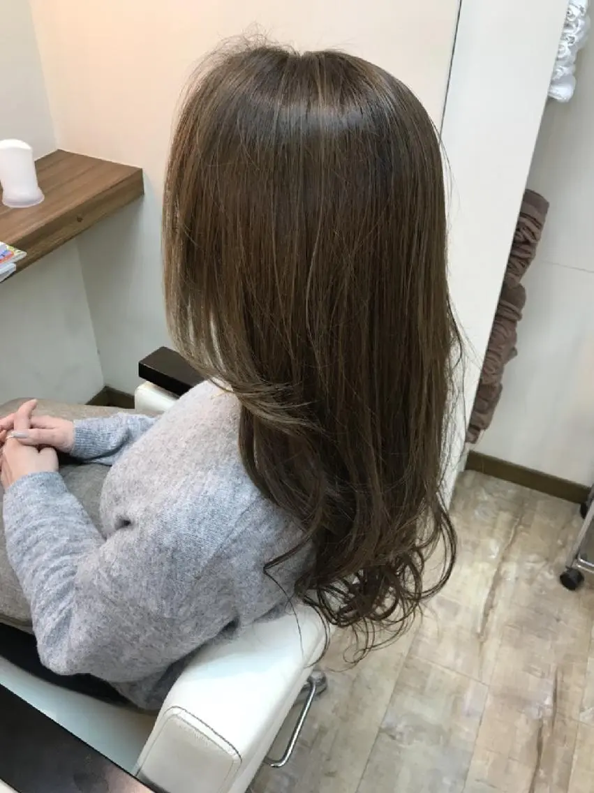 ロング カラー パーマ 中山 敦史のヘアスタイル