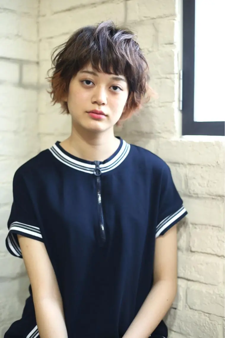ショート カラー パーマ 林 直紀のヘアスタイル