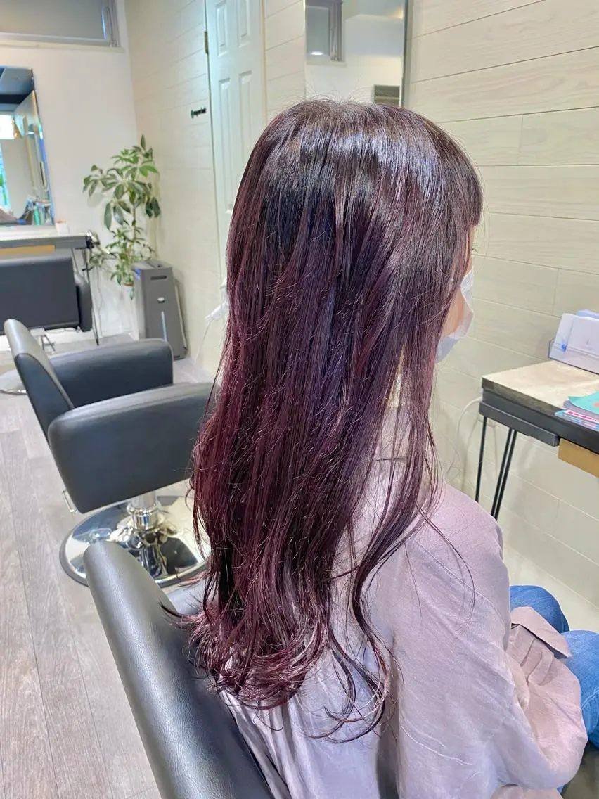 ロング ハイライト 髪質改善 韓国風ヘア レイヤーカット トリートメント カット ヘアカラー 先着1名様限定 カット無料のヘアスタイル