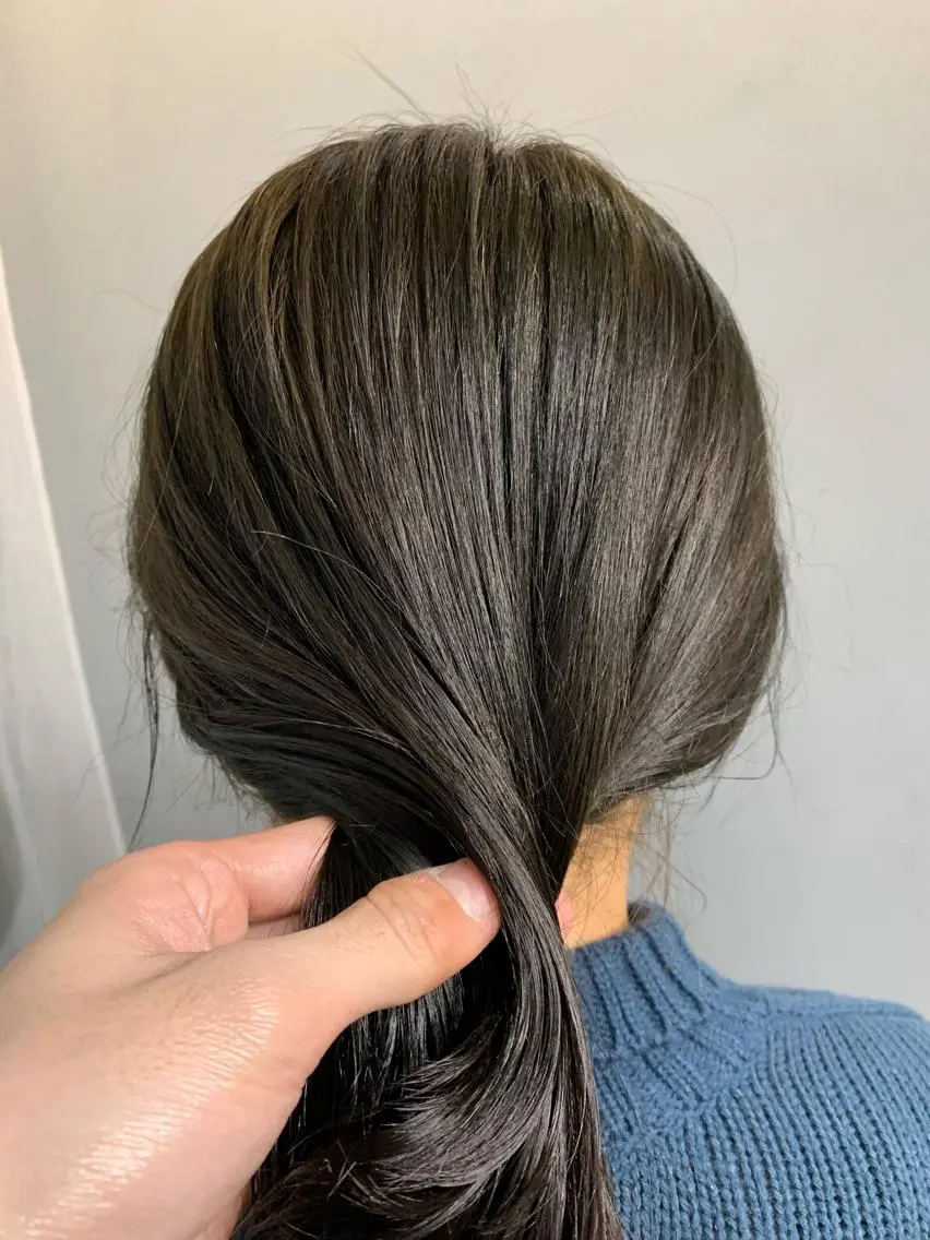 セミロング カラー パーマ ボブパーマコテ巻き風 パーマNo1深江秀平のヘアスタイル