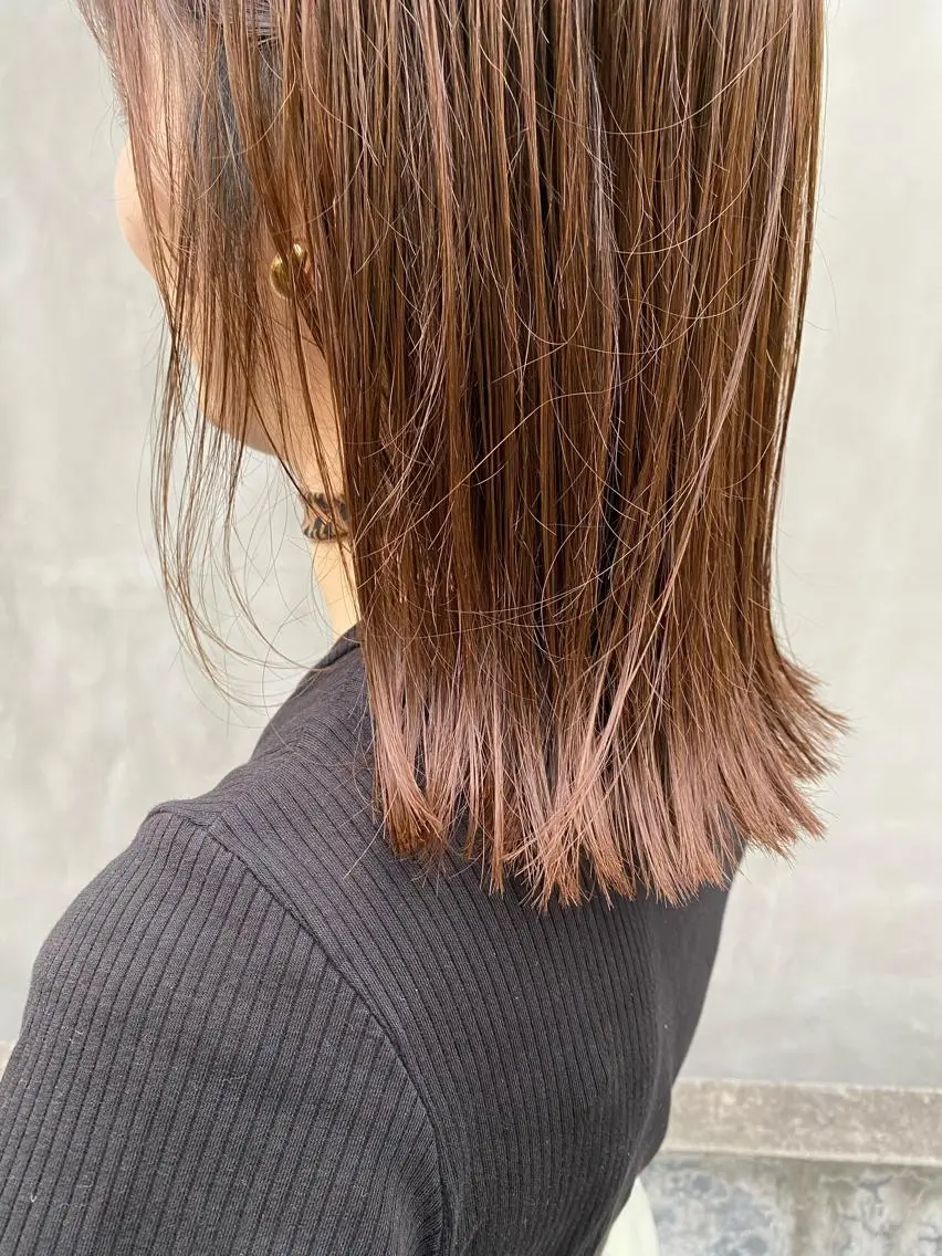 ミディアム カラー パーマ ヘアアレンジ メンズ キッズ ネイル マツエク・マツパ ベージュカラー インナーカラー/ KANAのヘアスタイル