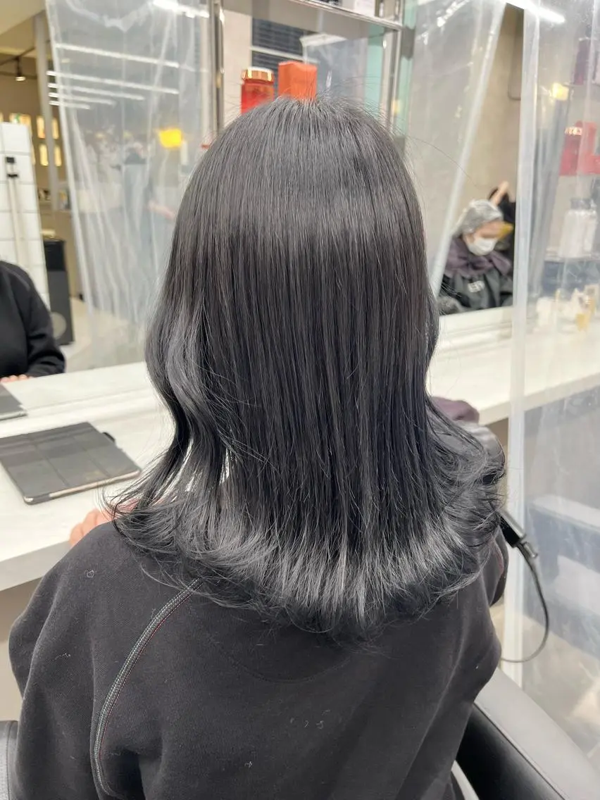 セミロング カラー パーマ ヘアアレンジ メンズ キッズ ネイル マツエク・マツパ 上品＆韓国風 🥀海心🥀のヘアスタイル