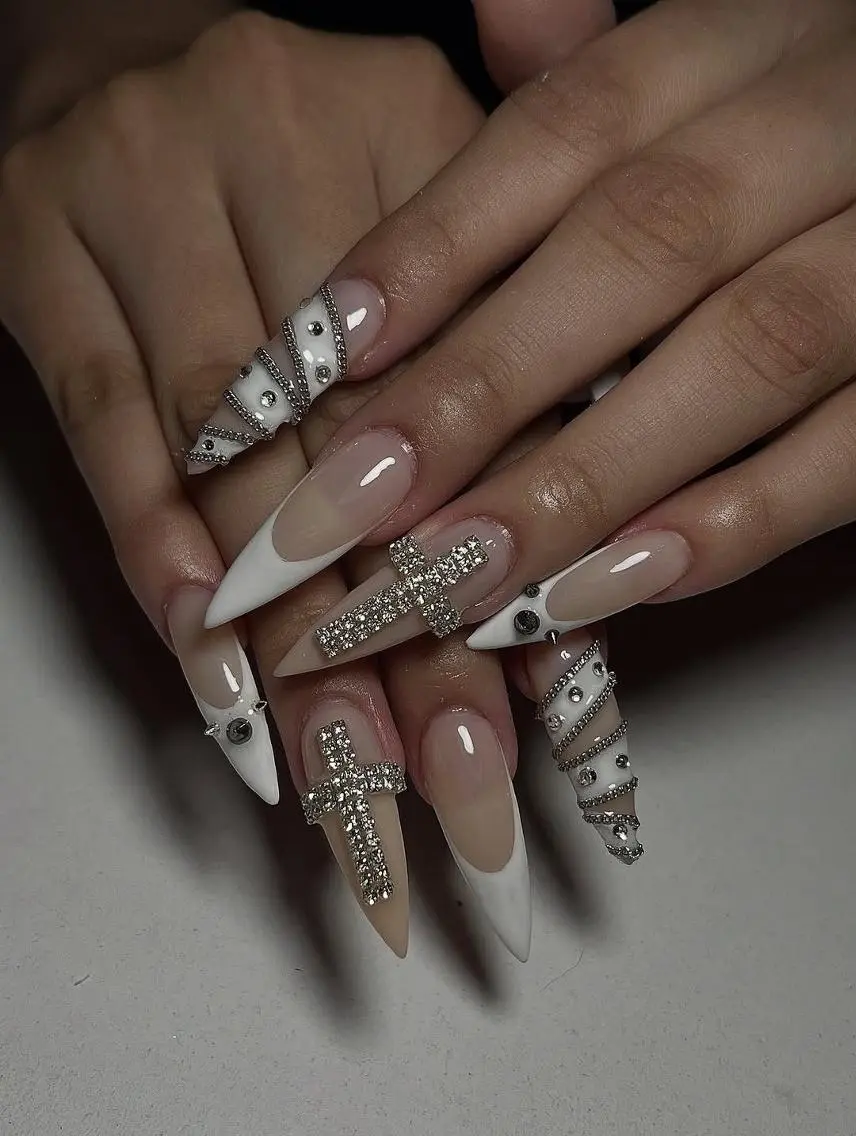 ネイル 長さ出し グラデーション 卒業式 キラキラネイル マグネットネイル Emi🌸Belle Nail Salonのネイルデザイン