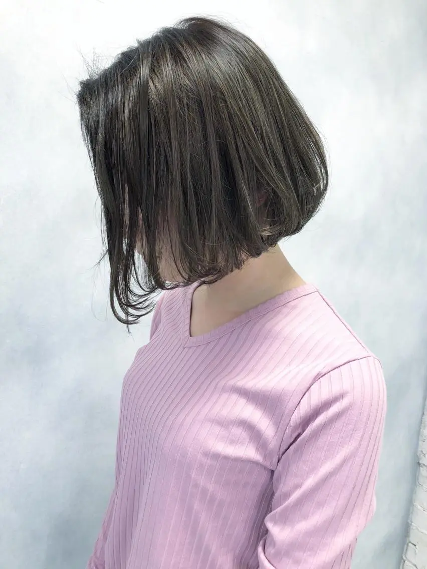 ミディアム ハイライト 小澤大輔 YOLO hairのヘアスタイル
