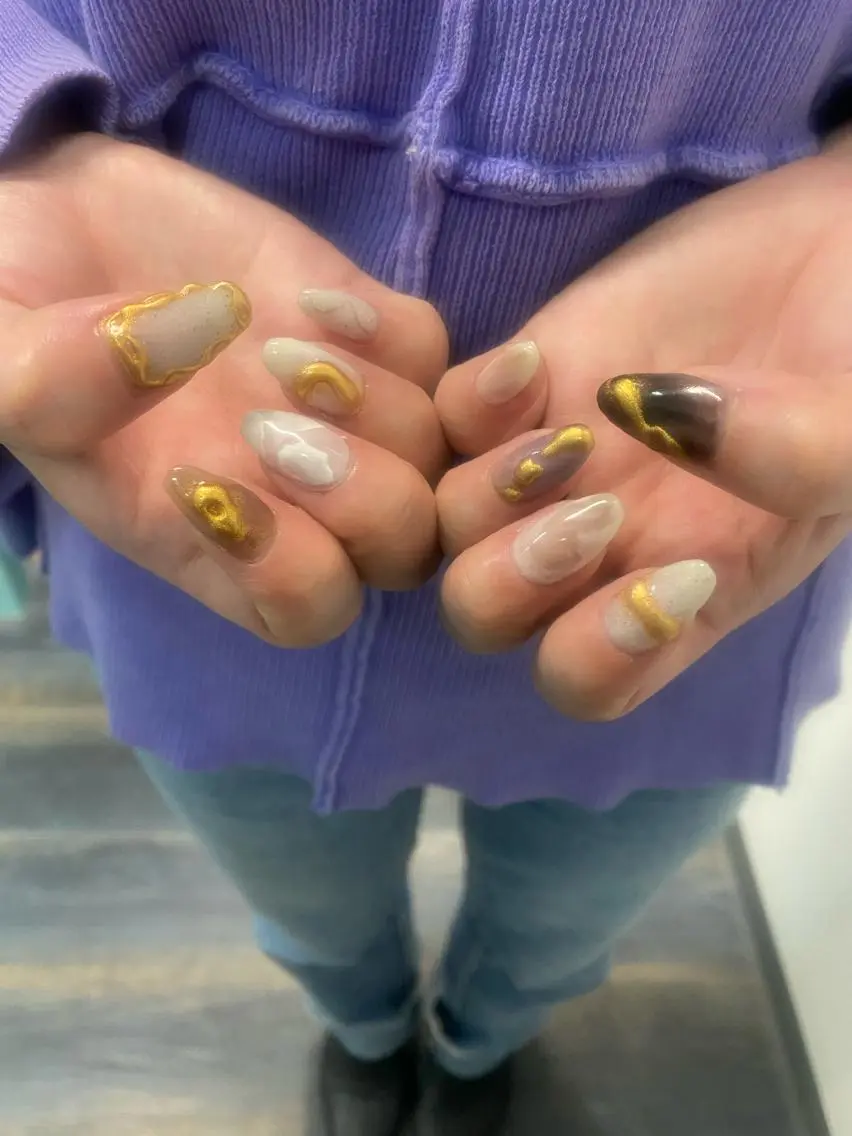 ネイル ニュアンスネイル rui nail 🫧天神のネイルデザイン