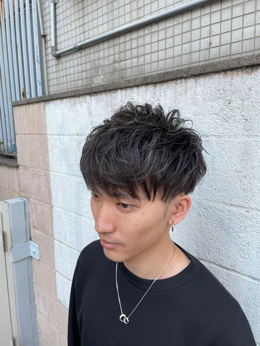 ミディアム ハイライト 渋谷 メンズヘア⭐️ タニグチヨシユキのヘアスタイル