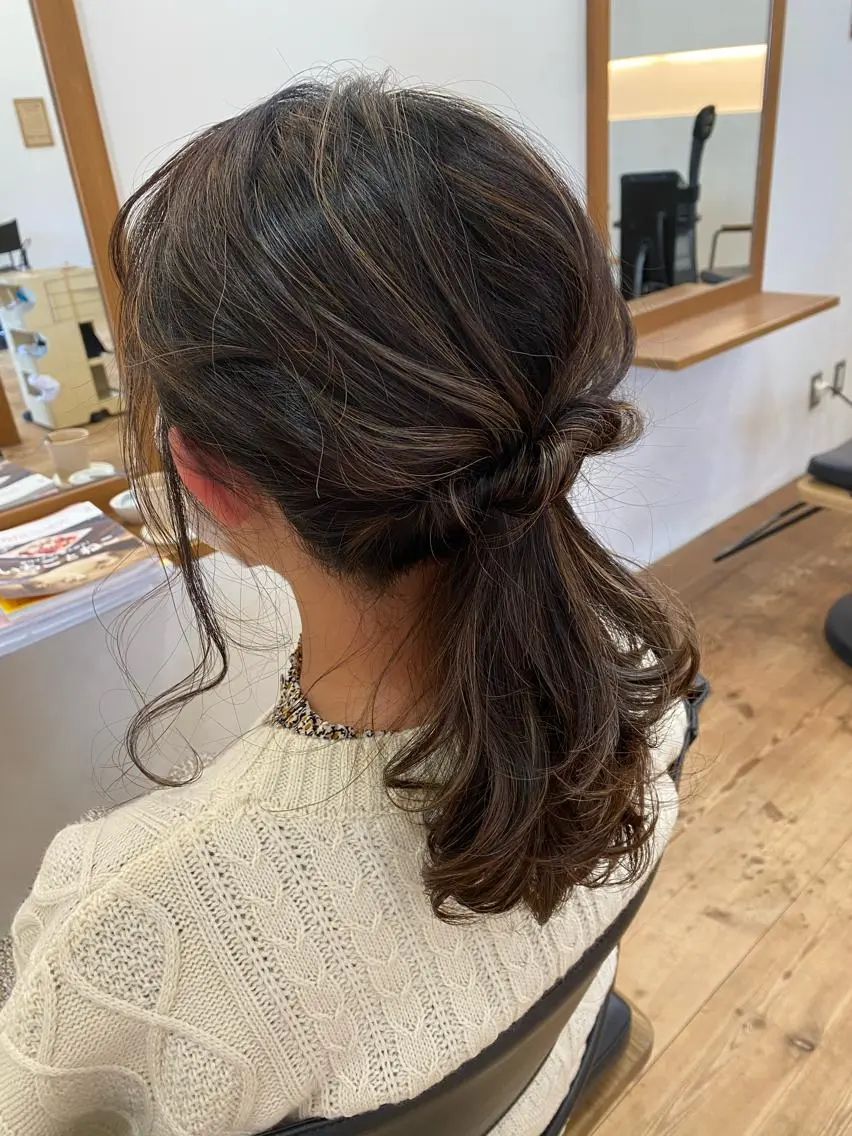 セミロング ハイライト Sea by LUVISM アヤノのヘアスタイル