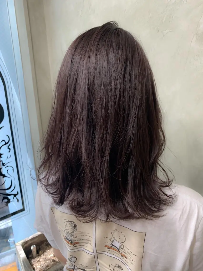 ミディアム パープルカラー 美髪✨髪質改善 &艶カラーmanaeのヘアスタイル