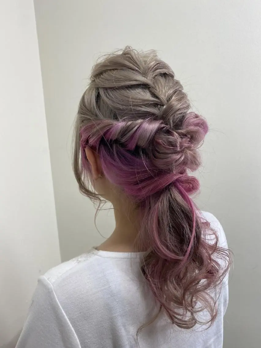 ミディアム ヘアアレンジ 田辺 侑未のヘアスタイル