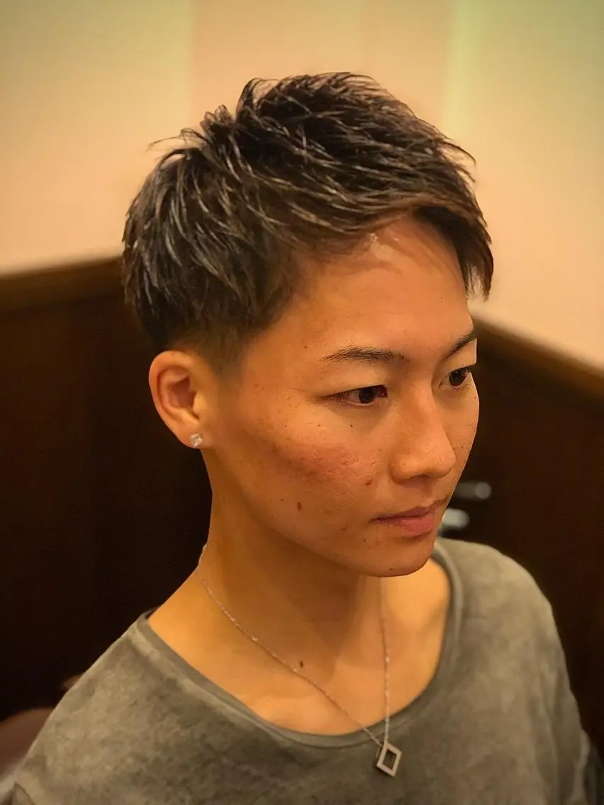ショート メンズ バーバーショップ 新宿のヘアスタイル
