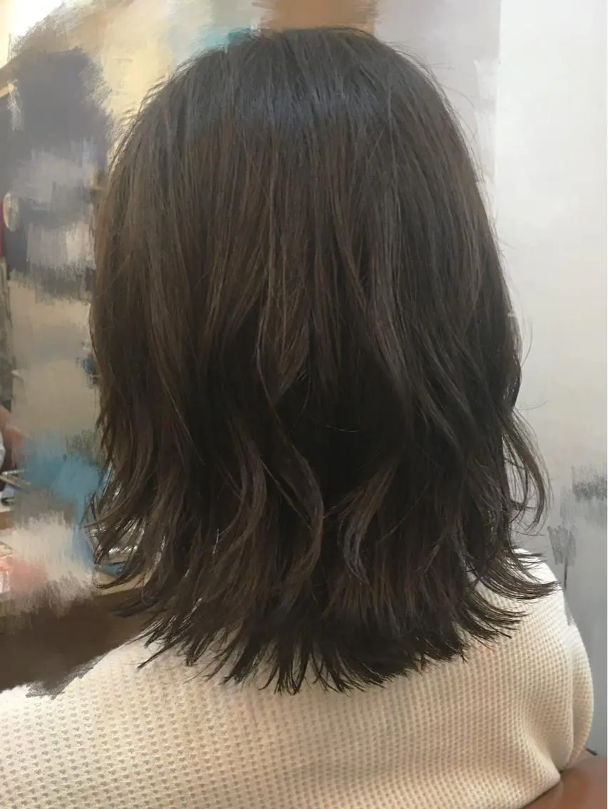 ミディアム カラー カット ヘアカラー トリートメント ♡オシャ髪♡AI ✂️newi町田のヘアスタイル