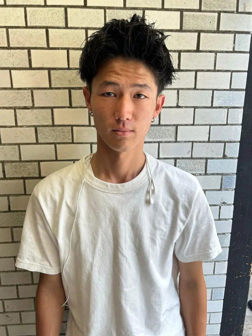 ショート メンズ メンズブリーチ メンズハイライト メンズインナーカラー メンズパーマ プードルパーマ カット 💈メンズ短髪特化 ✂︎伊藤大輝💈のヘアスタイル