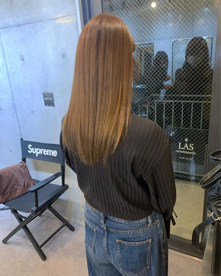 セミロング カラー アクアカラー 髪質改善 トリートメント 柔らかブラウン/顔周 りレイヤー♡ユウシのヘアスタイル