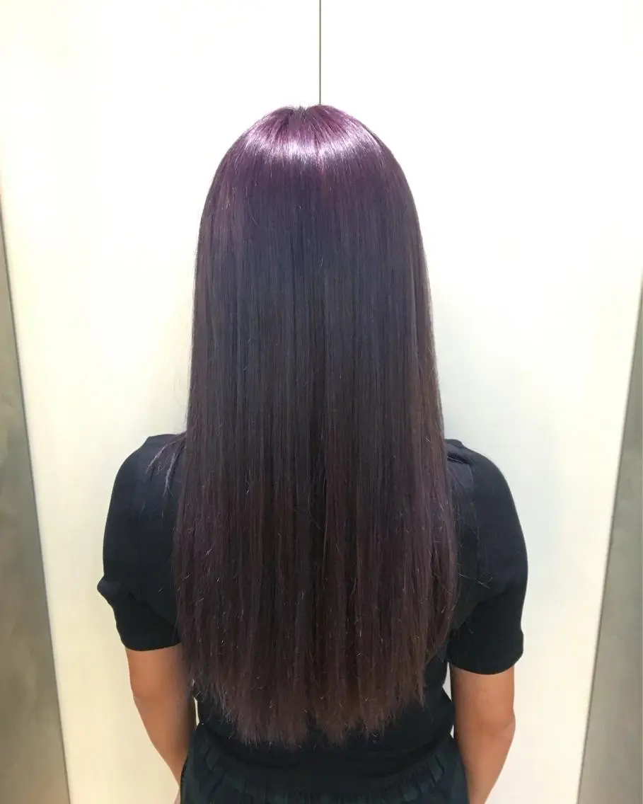 ロング カラー ラベンダーカラー 天野 利咲のヘアスタイル