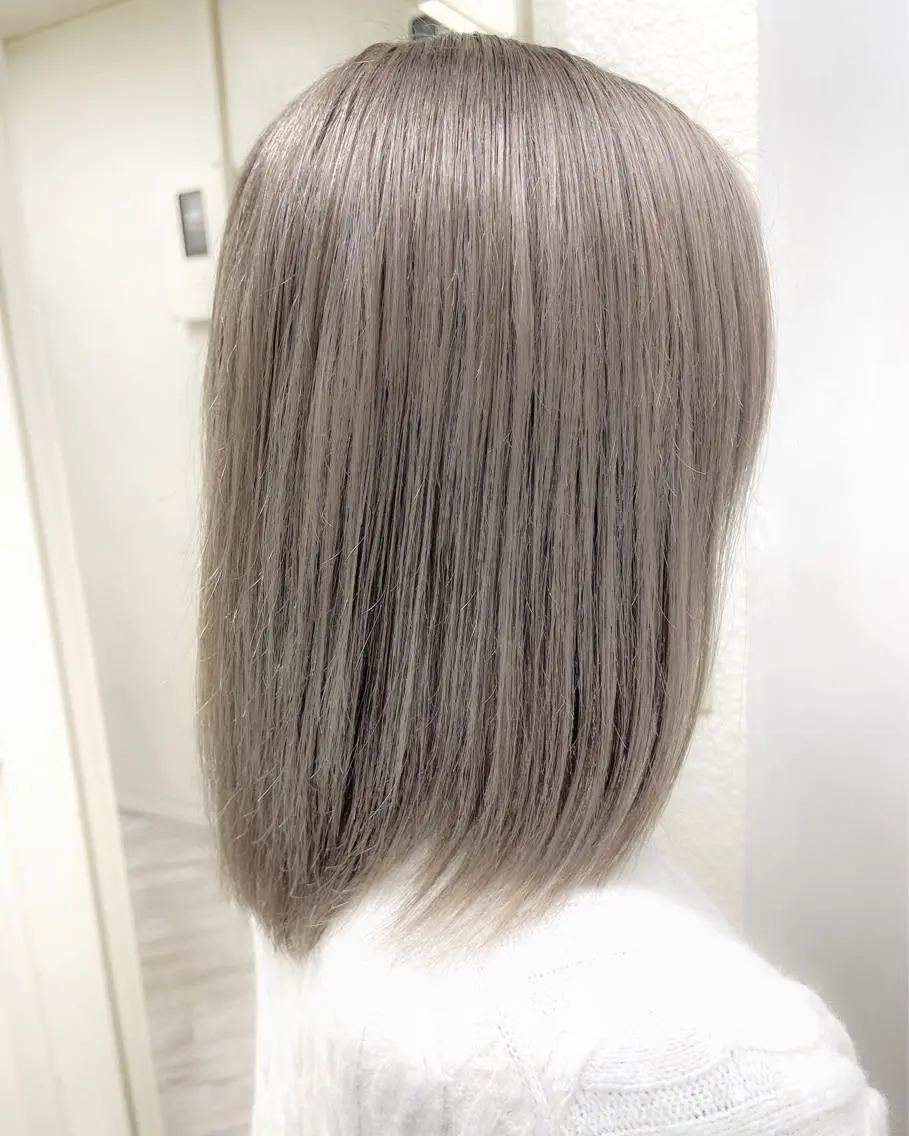 ショート カラー アディクシーカラー ブリーチ ケアブリーチ ダブルカラー トリートメント OAK溝の口 𖠋SHINYAのヘアスタイル