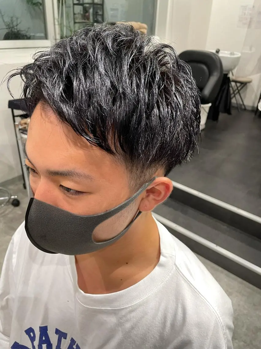 ショート カラー 黒髪 グレーブラック カット 京都美容師 塩のヘアスタイル