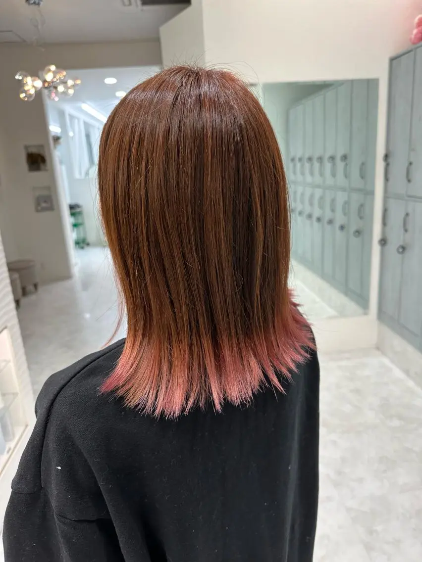 ミディアム カラー カット ヘアカラー トリートメント 中川 茜里のヘアスタイル