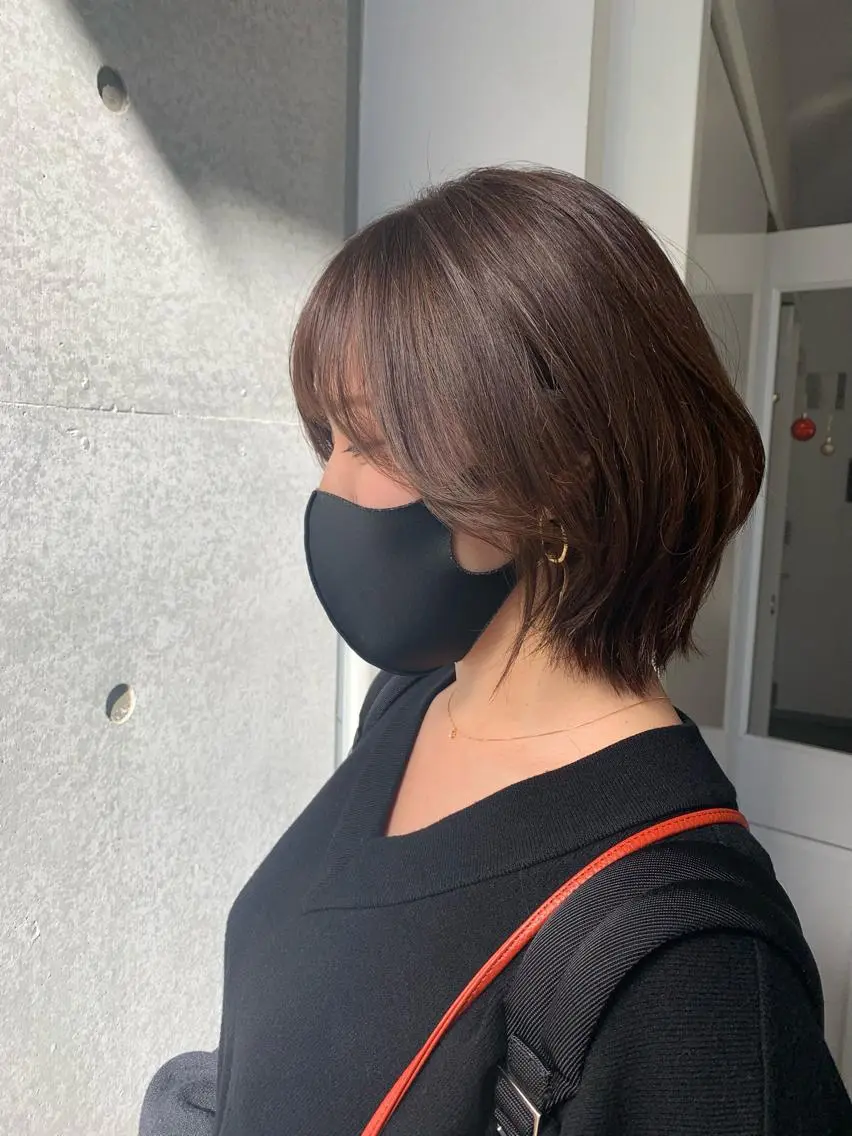 ミディアム カラー パーマ ヘアアレンジ メンズ キッズ ネイル マツエク・マツパ レイヤーカット/ 巻ける縮毛矯正のヘアスタイル