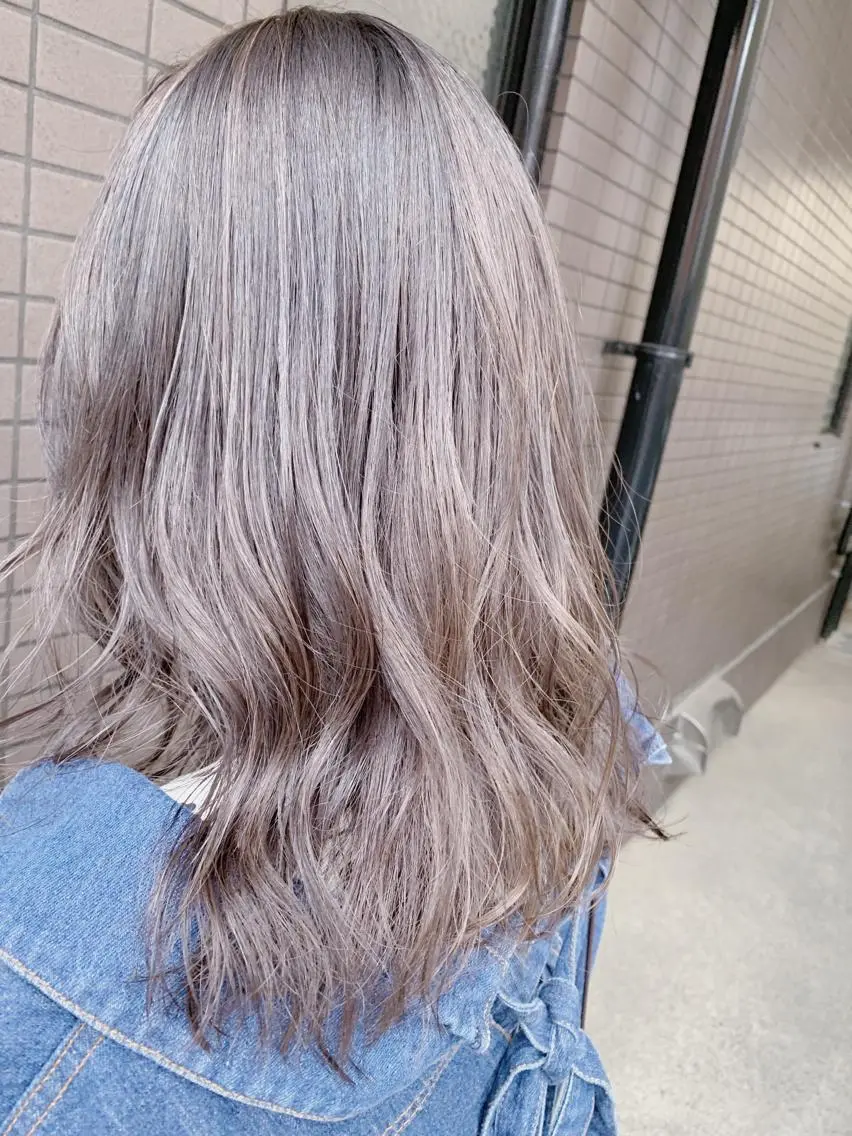 ミディアム カラー ブリーチ ラベンダーカラー 【完全マンツー 恵比寿】佐藤 翔のヘアスタイル