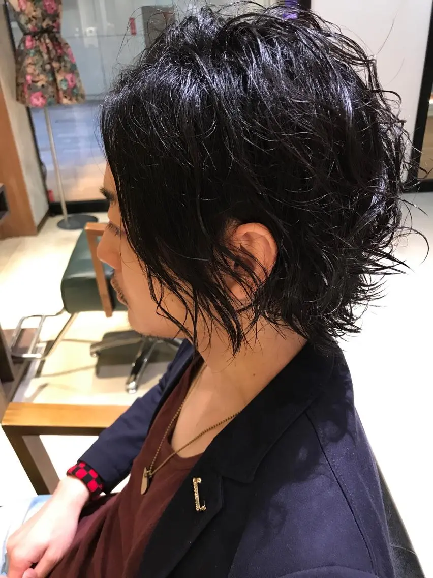 ショート パーマ メンズ メンズパーマ 松村 崇弘のヘアスタイル
