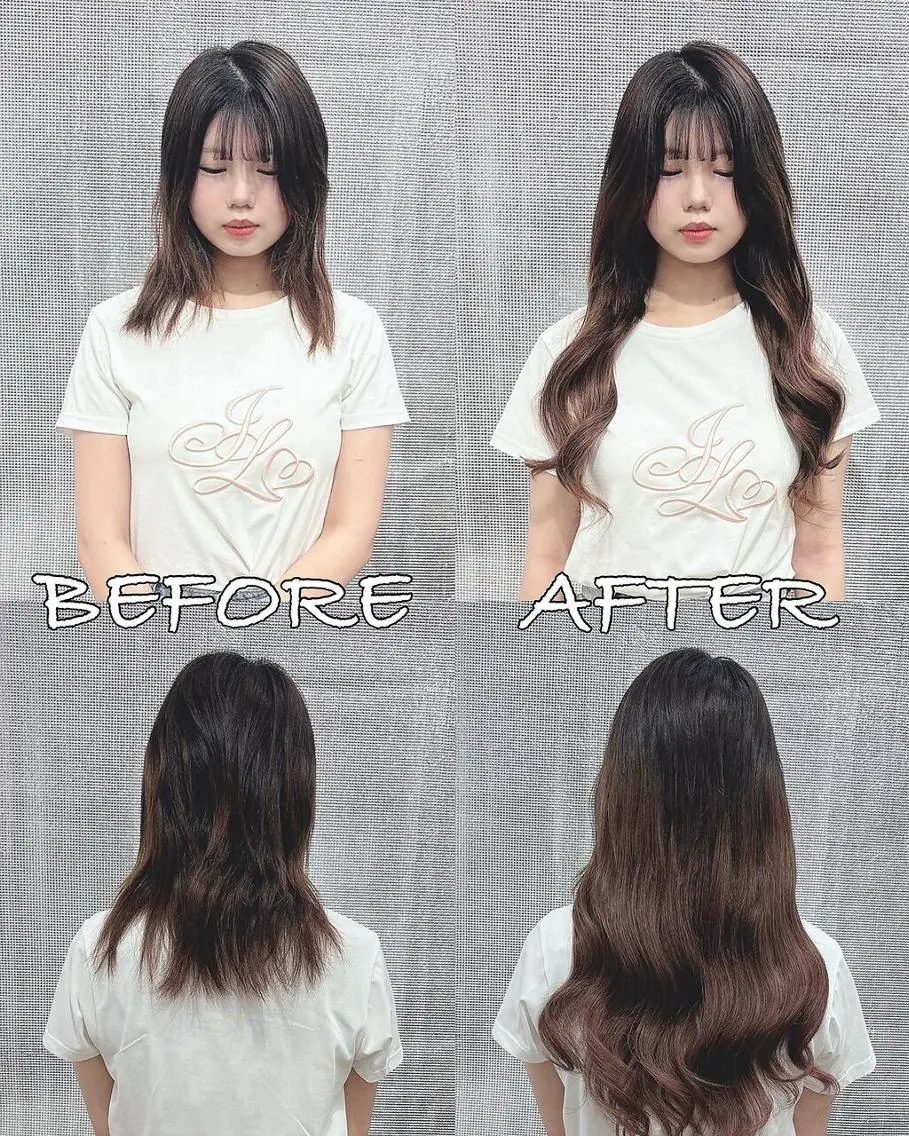 ロング カラー ヘアアレンジ シールエクステ バレイヤージュ ブリーチ ケアブリーチ ダブルカラー LIP 大阪本店 エクステ MISAのヘアスタイル