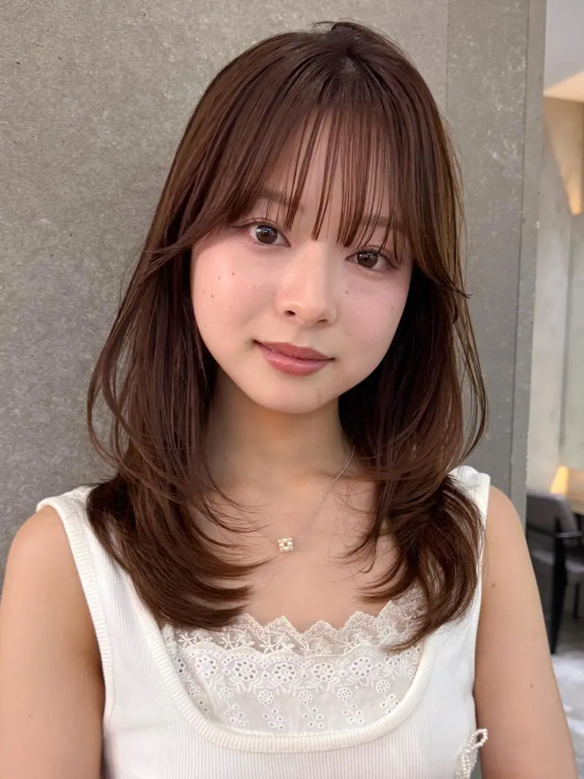 ロング ヘアカラー トリートメント レイヤー＆カラー 人気美容師倉崎涼のヘアスタイル