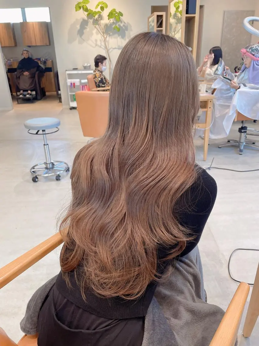 ロング 韓国風ヘア レイヤーカット ムラ修正ブリーチ 山田眞之介のヘアスタイル