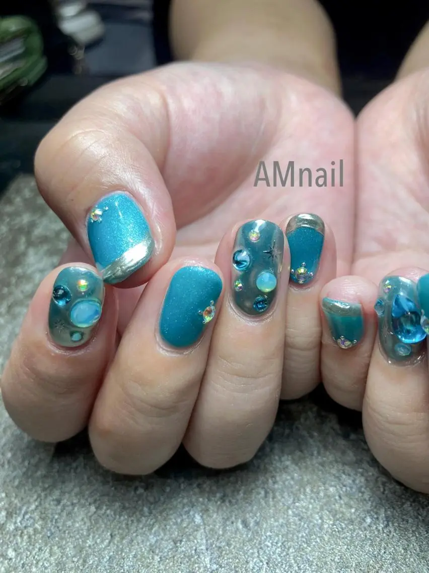 ネイル アートネイル 持ち込み ハンドネイル Am:nail 柏 SUE（スゥ）のネイルデザイン