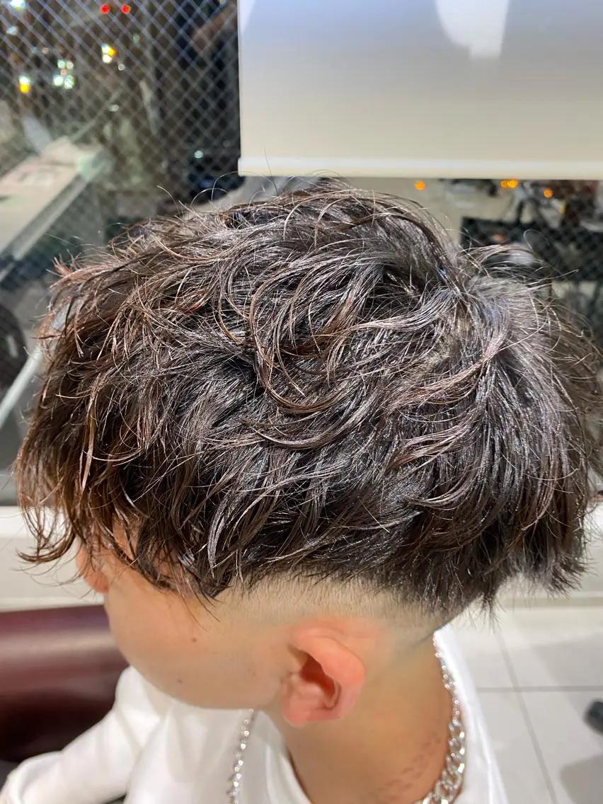 パーマ メンズ カット パーマ 佐々木 拓海のヘアスタイル