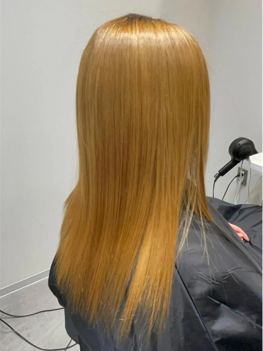 ロング カット 縮毛矯正 トリートメント 荒木 理緒のヘアスタイル