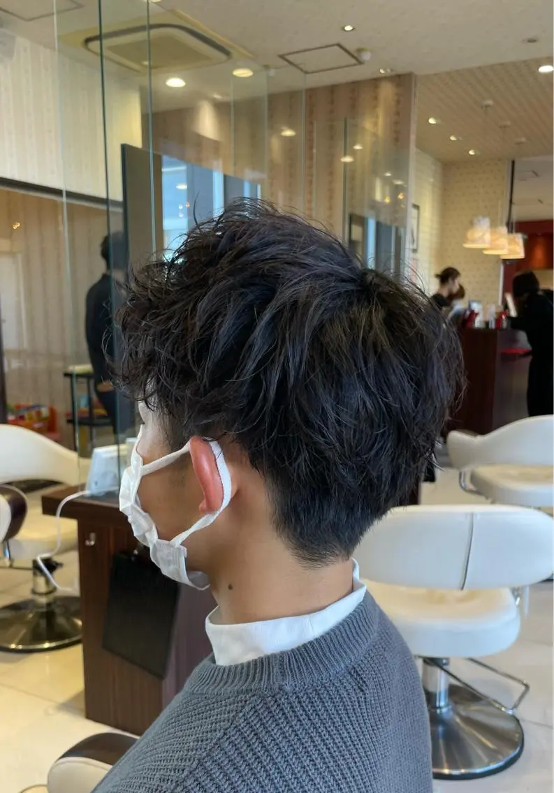 ショート パーマ メンズ メンズパーマ ニュアンスパーマ ✂︎山﨑 涼太✂︎のヘアスタイル