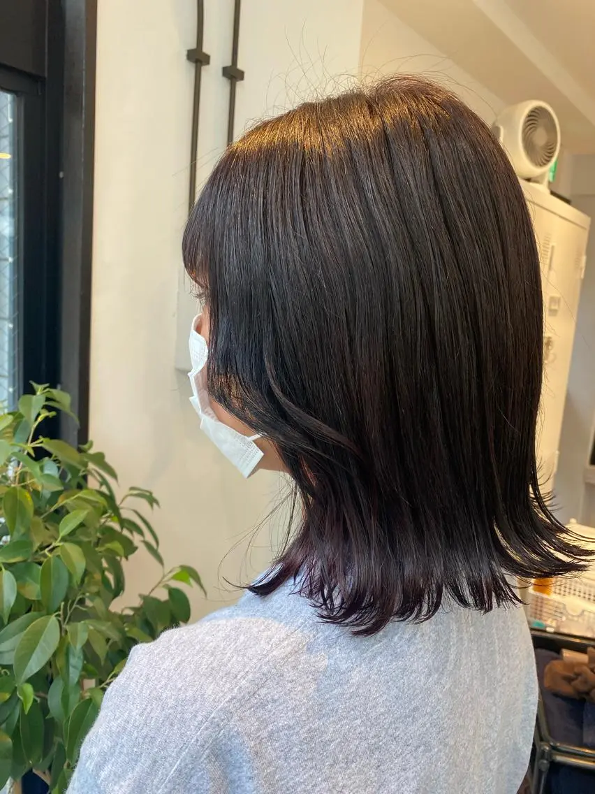 ミディアム カラー パーマ ヘアアレンジ メンズ アイブロウ MOE /Zina横浜2ndのヘアスタイル