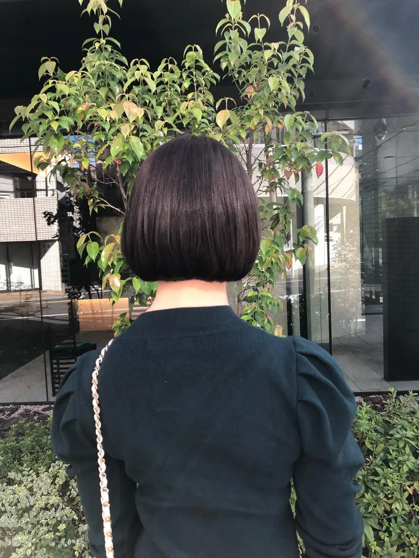 ショート ヘアカラー トリートメント ✨色持ちの良い艶 カラー✨蟹江真世のヘアスタイル