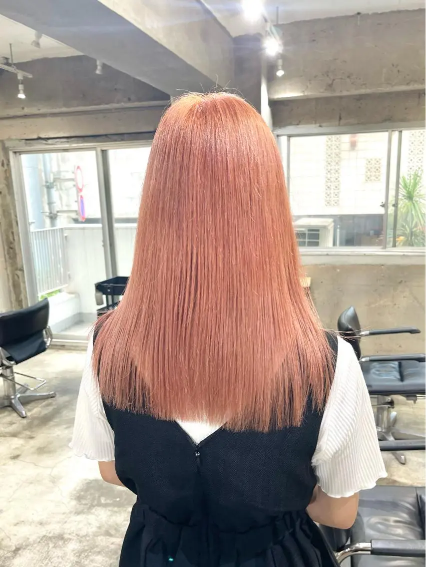 セミロング カラー ハッシュカット/ハイ トーン/HIROKIのヘアスタイル