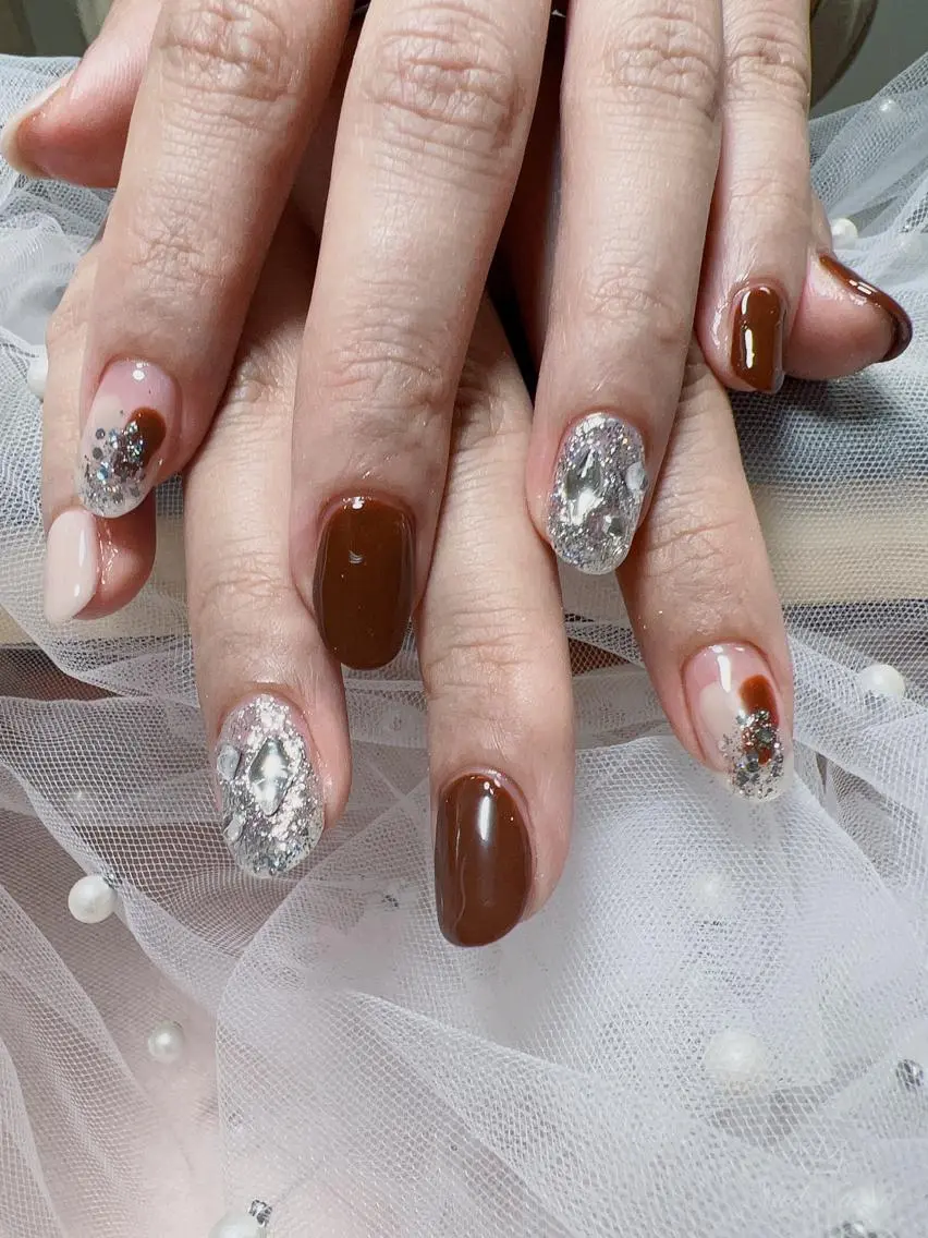 ショート カラー ネイル ハート ハンドネイル Nail NaNaのネイルデザイン