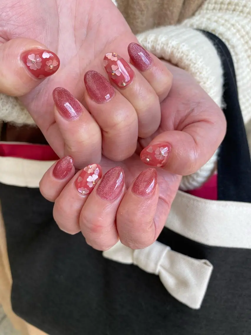 ネイル 桜ネイル ハンドネイル nailsalon ∞ ﾐｶﾅﾙ ∞のネイルデザイン