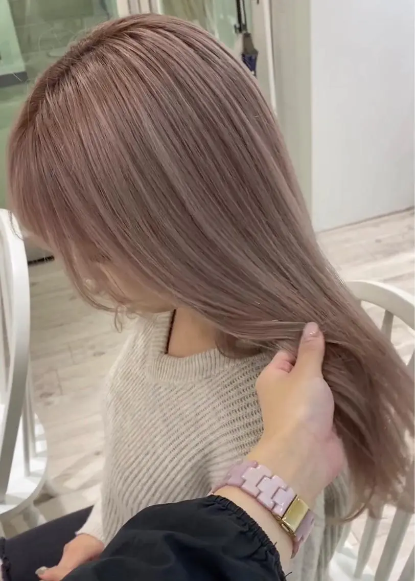 ロング カラー カット ヘアカラー トリートメント ハイトーンカラー 🩷NANAのヘアスタイル
