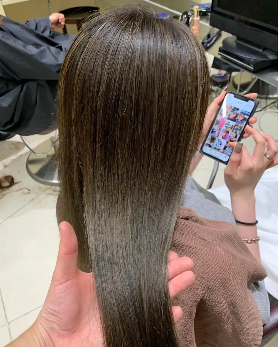 ロング カラー 町田で叶う本物の 髪質改善 鍋谷勇のヘアスタイル