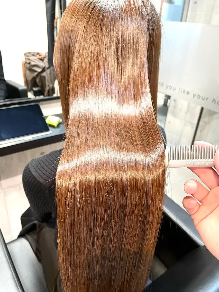 ロング カット トリートメント 👑髪質改善カラー 中垣斗希のヘアスタイル