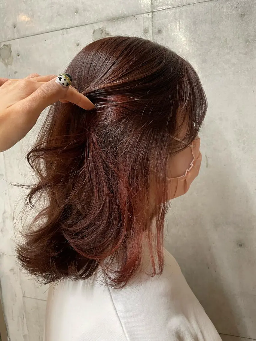 セミロング カラー 🎀ヘアセット/艶髪 /はやしほのか🎀のヘアスタイル