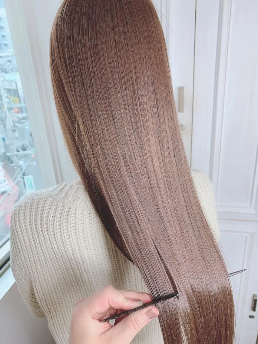 ロング カラー トリートメント 酸熱トリートメント ヘアカラー トリートメント 似合わせ/ カラー.岡田友仁のヘアスタイル