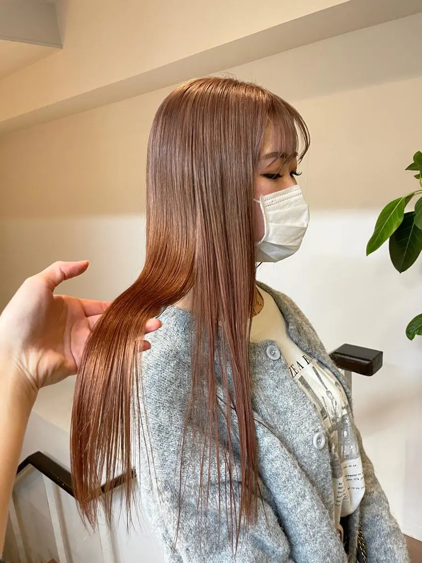 ロング カラー ベージュカラー ピンクカラー ピンクベージュ カットモデル募集 /RIOのヘアスタイル