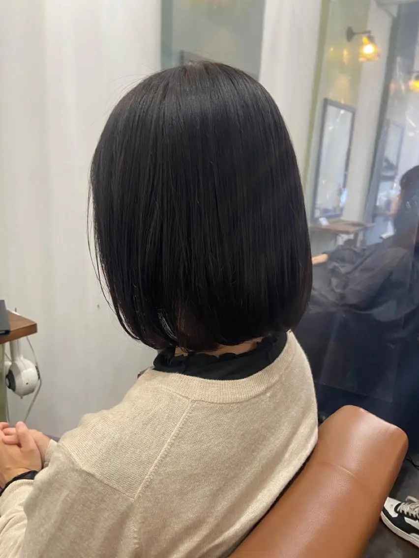 ミディアム カラー パーマ ヘアアレンジ メンズ キッズ ネイル マツエク・マツパ ミディアムパーマ メンズパーマ アッシュ 黒髪 ブルーカラー 久木原 ゆりのヘアスタイル