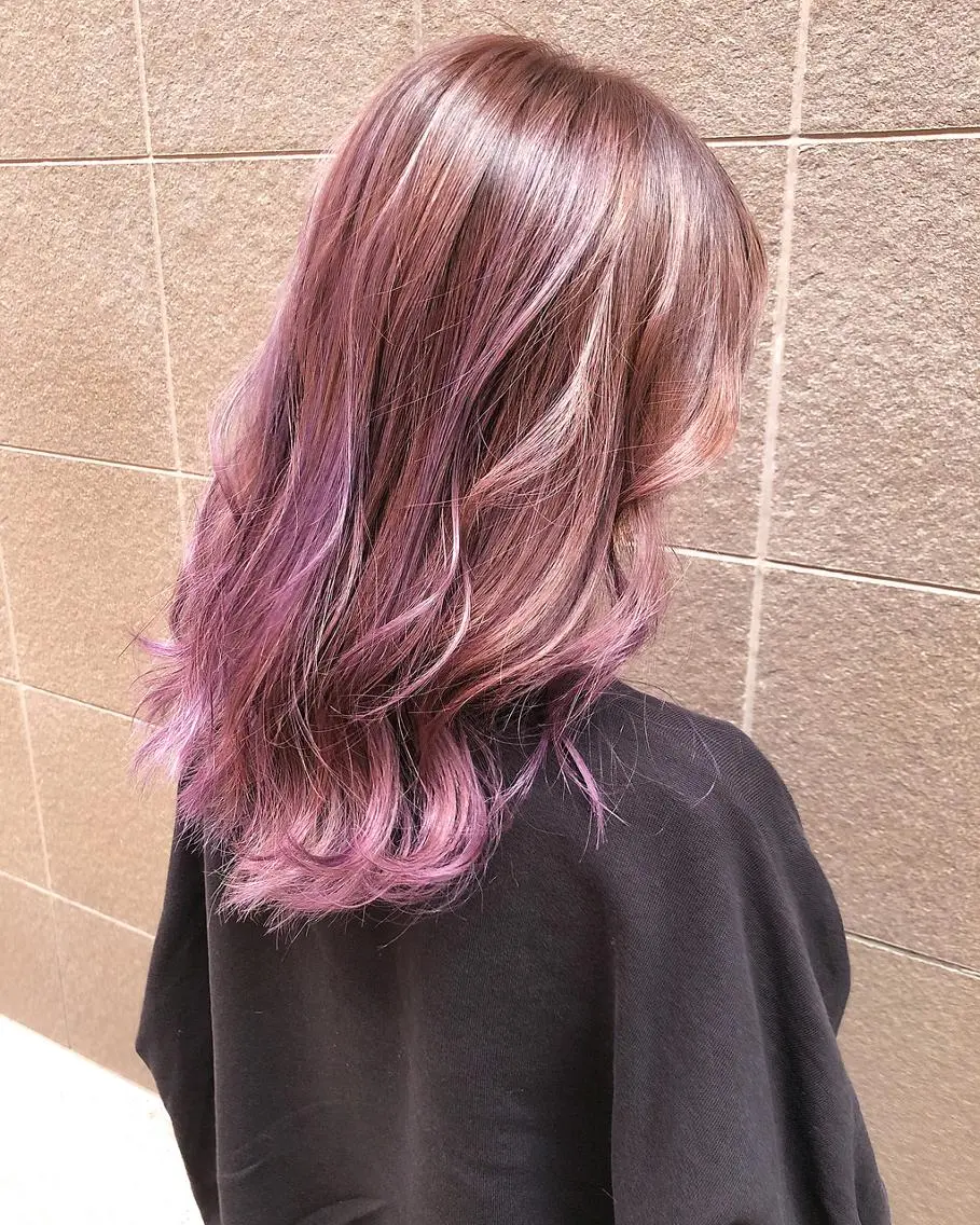 カラー ミディアム ベージュカラー ラベンダーカラー ANGELICA 近鉄奈良店のヘアスタイル