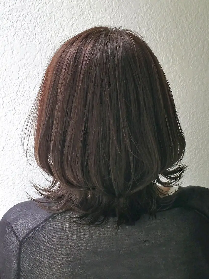 ミディアム カラー カット ヘアカラー トリートメント 髪質改善 常世田のヘアスタイル