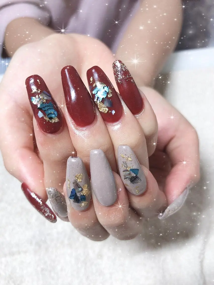 ミディアム ネイル ハンドネイル 《LB》ラブリエ Nail&eyeのマツエク・マツパデザイン
