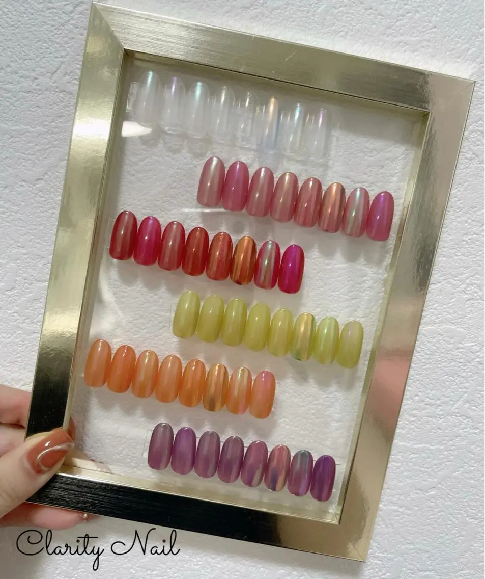 ネイル オーロラネイル ワンカラーネイル ハンドネイル Clarity Nailのネイルデザイン