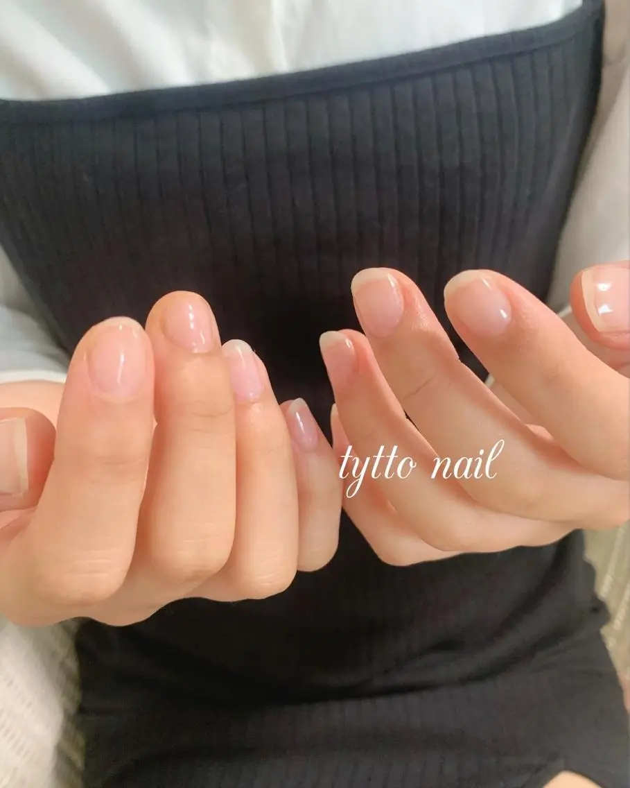 ネイル クリアネイル オフィスネイル シンプルネイル ハンドネイル tytto nail ❤︎‪‪eri‪‪のネイルデザイン