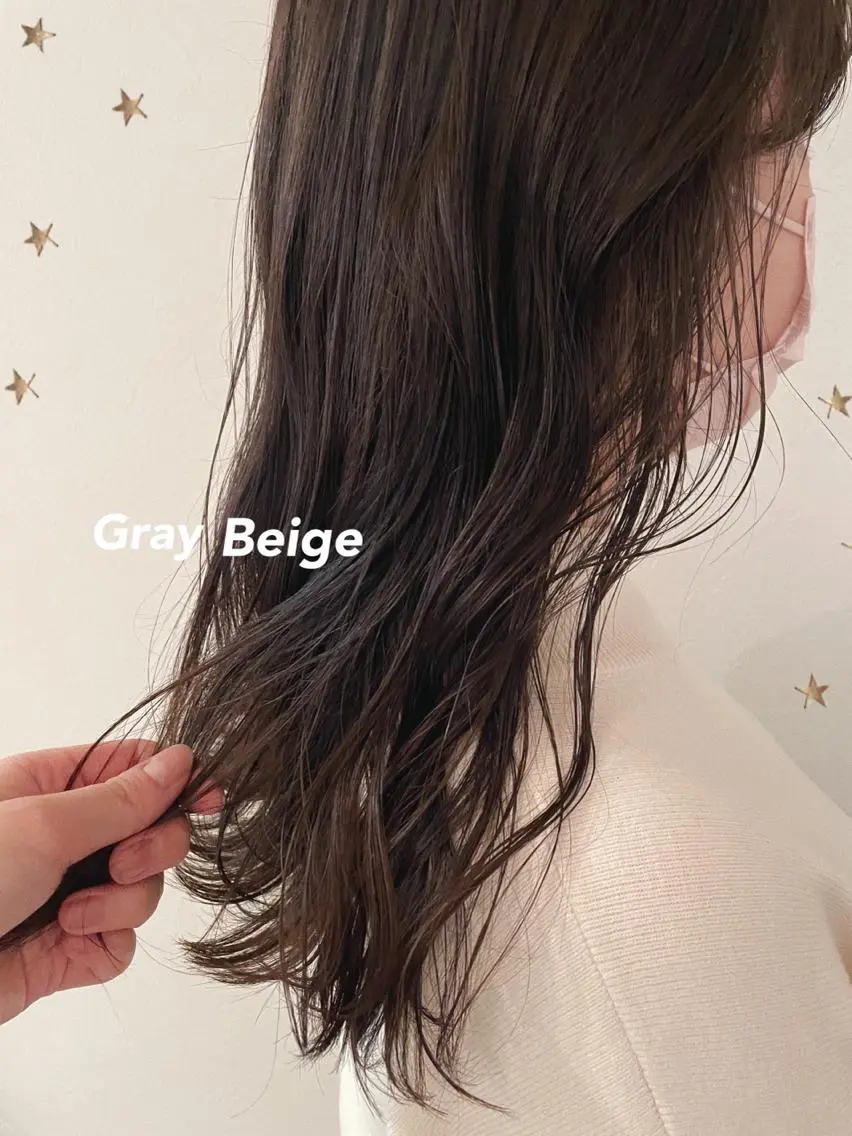 ミディアム カラー カット ヘアカラー 市川 千夏のヘアスタイル