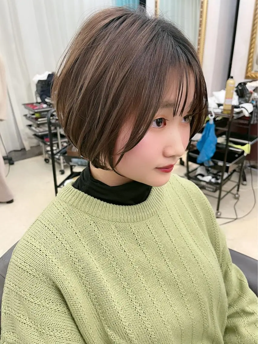 ショート ショートボブ ボブ レイヤーカット ショートヘア 千崎 聖太のヘアスタイル